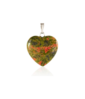 Pendentif coeur Unakite