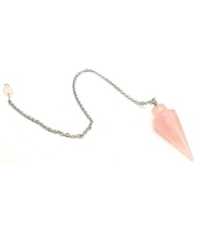 Pendule goutte Quartz rose